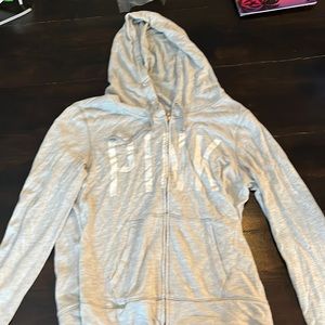 PINK Logo Zip Up Hoodie